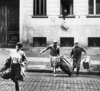 Dramatische Fluchtszenen